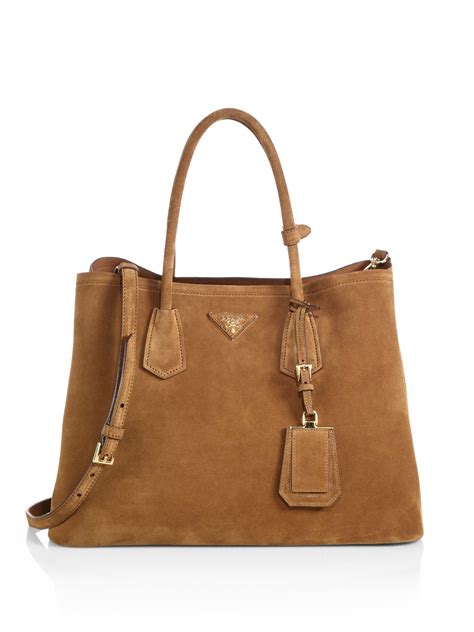 prada rope handbag suede|Prada brown suede bag.